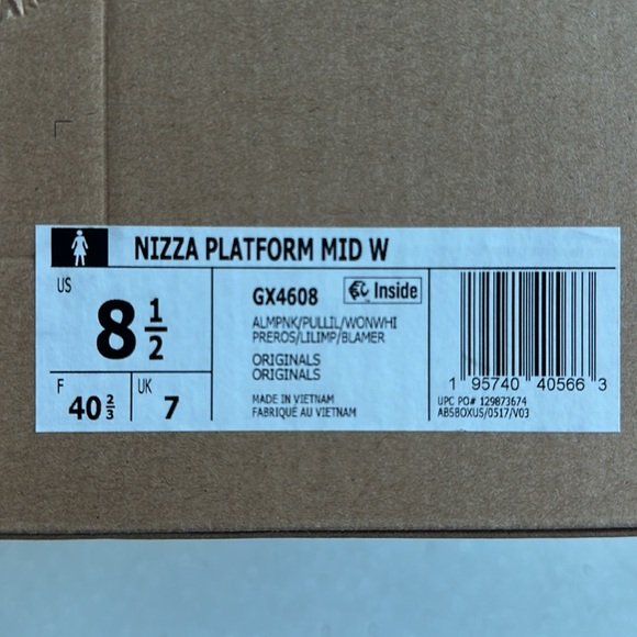 RARE NWT Adidas Nazzi Parley Platform Sneakers Lilac Pink White - Picture 8 of 9